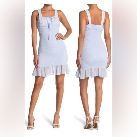 Sage Collective Dresses & Skirts - NWT SAGE COLLECTIVE Women’s Square Necked Smocked Ruffled Mini Dress Sz 14 $89